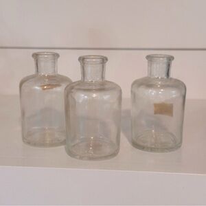 Vintage KIMAX U.S.A. - 4 oz #11 Clear Glass Medicine Bottles set of 3